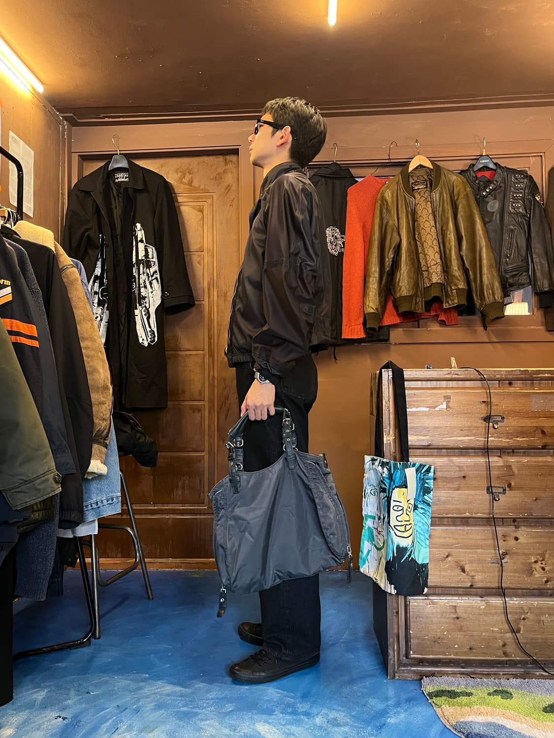 CALVIN KLEIN LEATHER STRAP TOTE BAG 상품이미지2