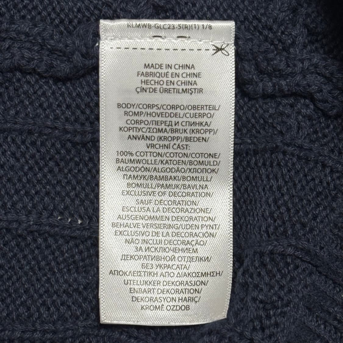 M 폴로랄프로렌 레드 포니 네이비 케이블 니트 상품이미지5