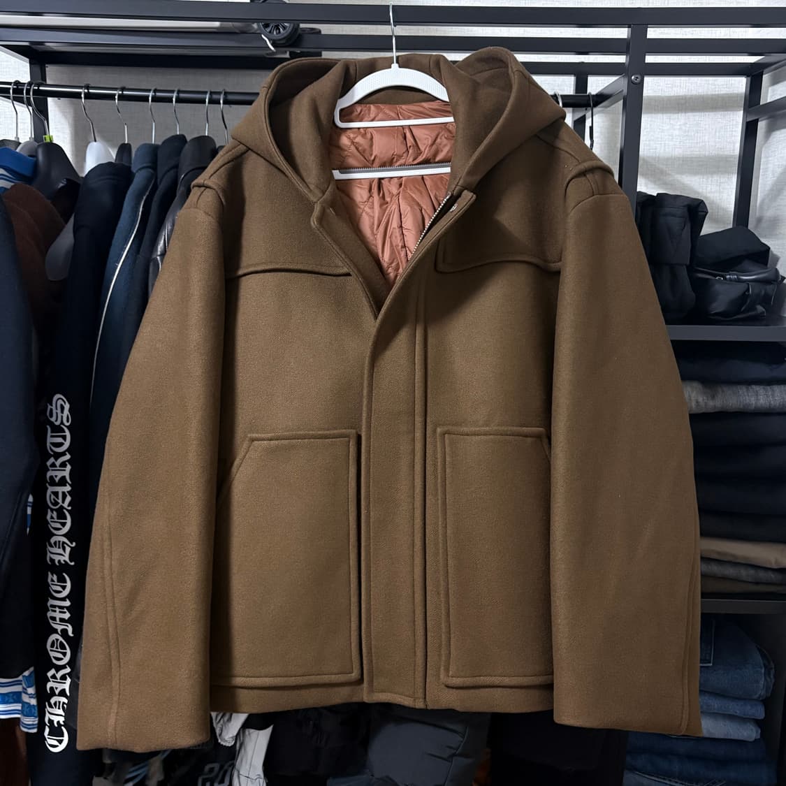 솔리드옴므 숏후드코트 상품이미지1