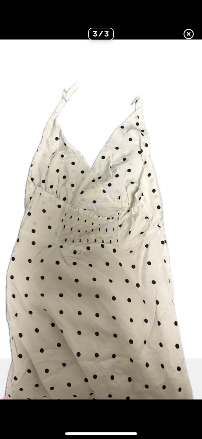 루루서울 Dot Halter Dress 화이트 상품이미지3