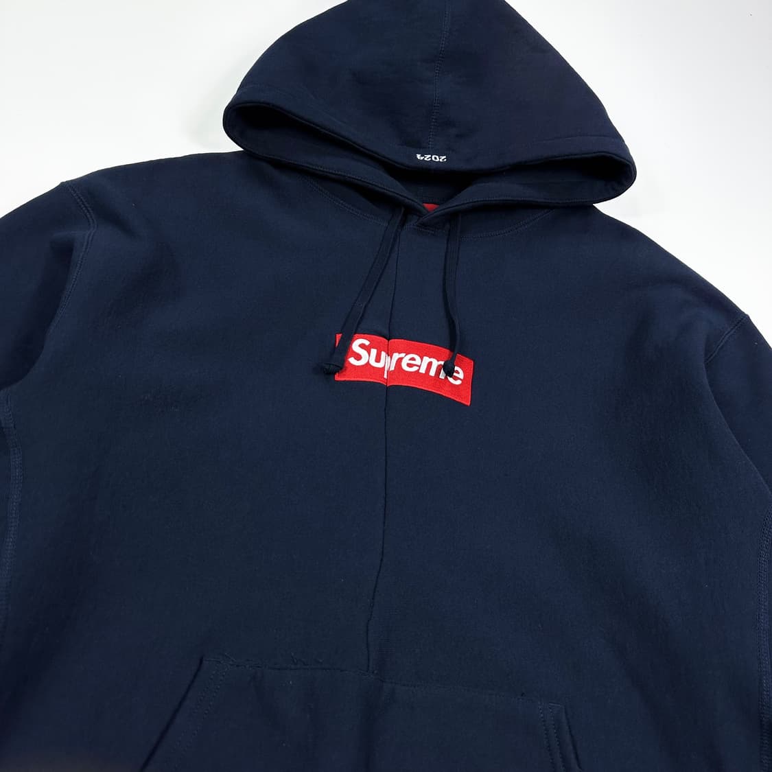 슈프림 박스 로고 24fw 네이비 후드티 (XL) 상품이미지3