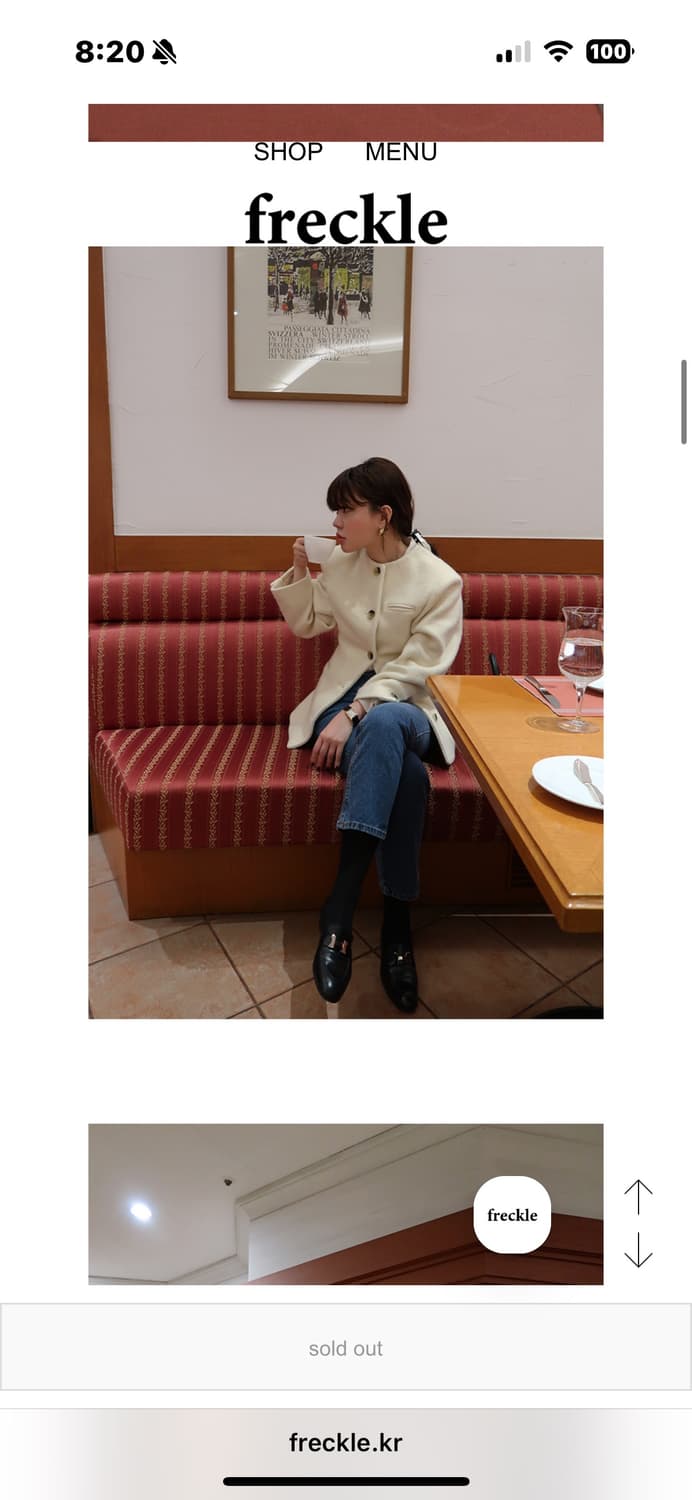 프레클서울 크림 알파카 자켓 상품이미지4