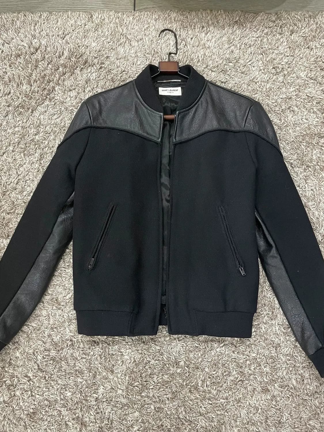 Wool and Leather Stadium Jacket 상품이미지3