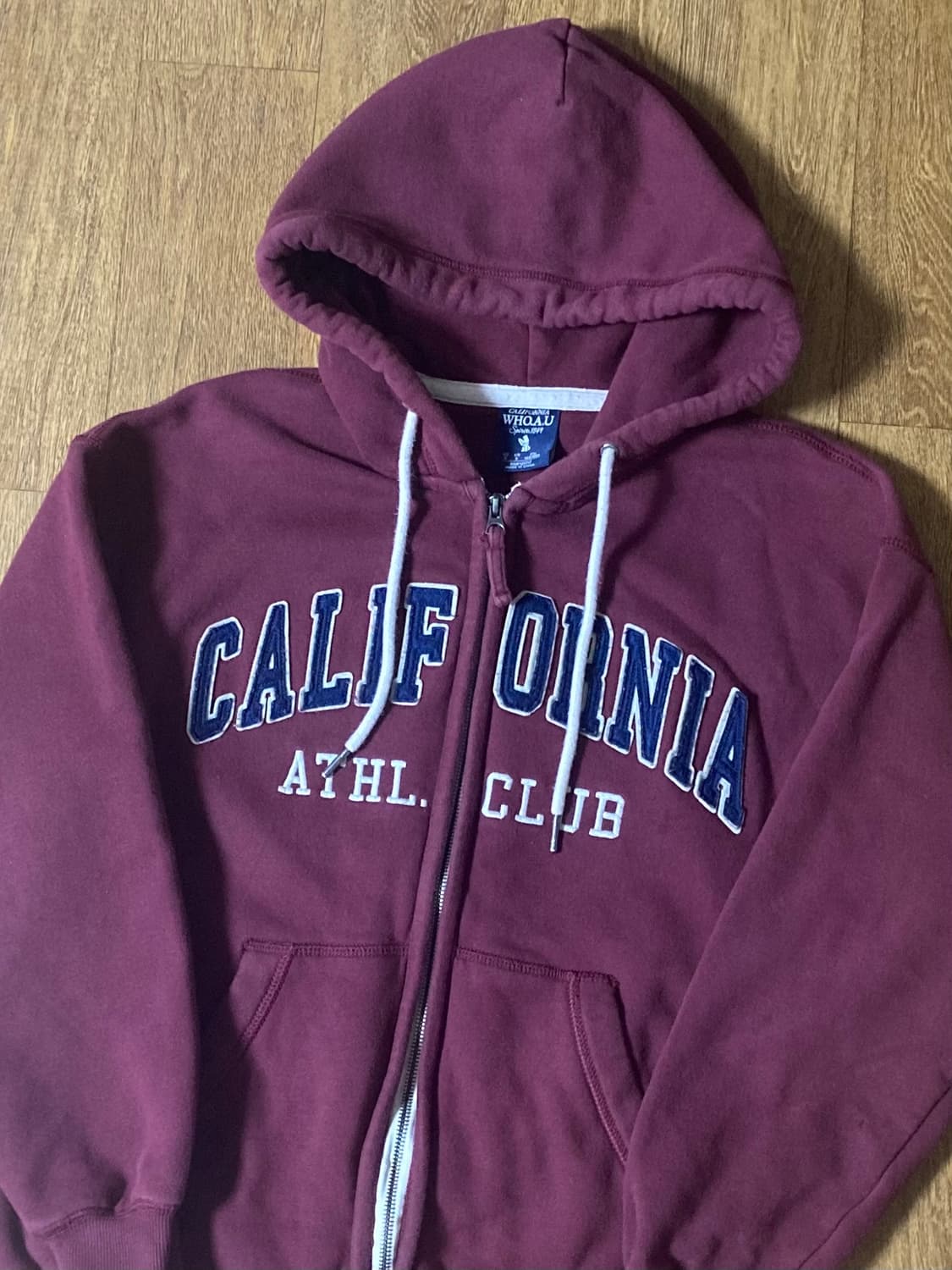 (단종템 급처!!)후아유 버건디 후드집업 상품이미지1