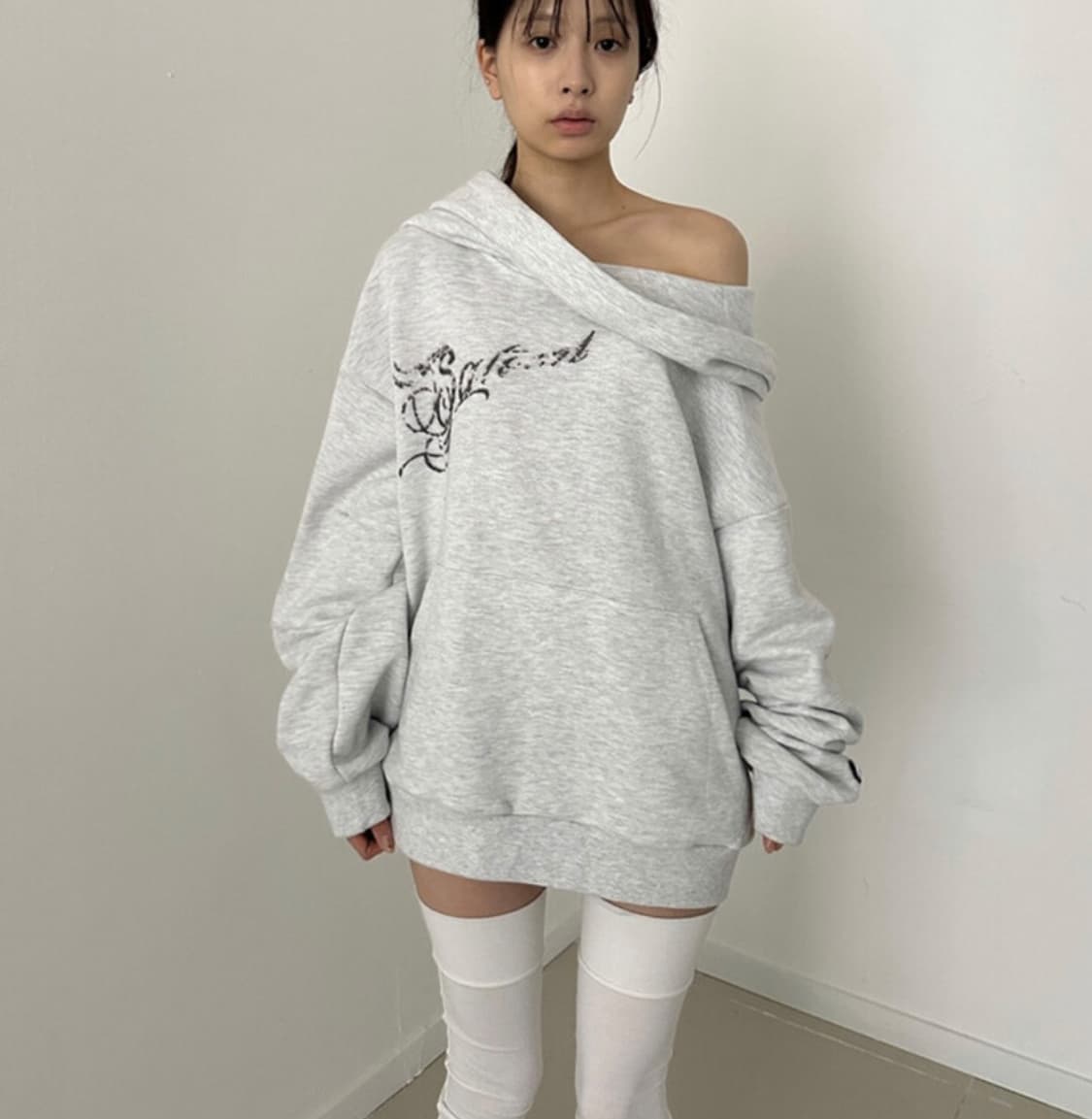 사토미라디오 드레이프 후디 후드 상품이미지1