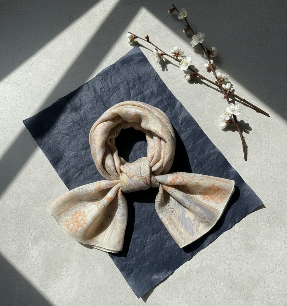 DAKS 닥스 실크·울 혼방 자카드 페이즐리 스카프 (롱 타입) 상품이미지1