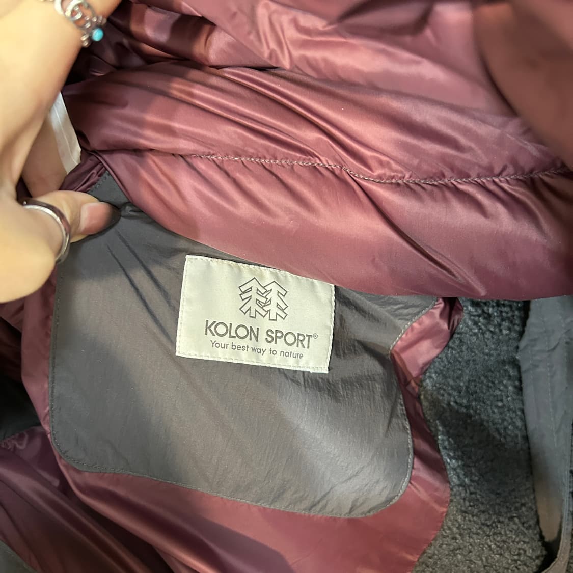 코오롱 여성 구스다운 롱패딩 90 상품이미지5