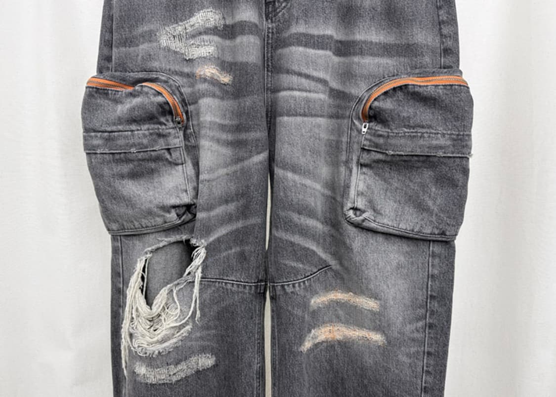 PDF 게릴라 카고 데님 팬츠 상품이미지4