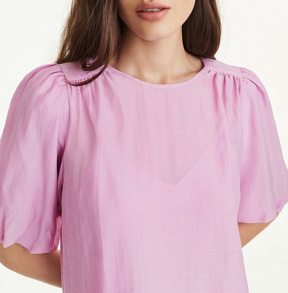 칼 라거펠트 퍼프 슬리브 블라우스탑 77-88 XL 새상품 상품이미지9