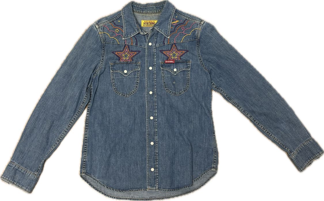 히스테릭 글래머 데님 셔츠 S 사이즈 상품이미지1