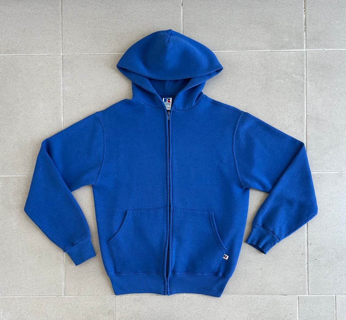 90s 빈티지 러셀 후드집업 블루 M USA 상품이미지1