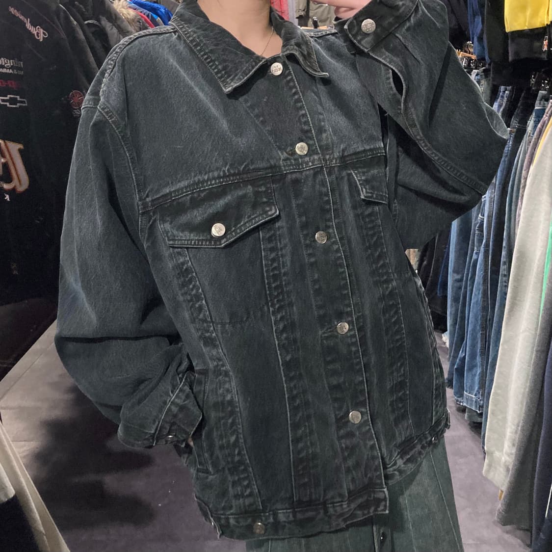 [IM] vtg 흑청 데님 자켓 상품이미지3