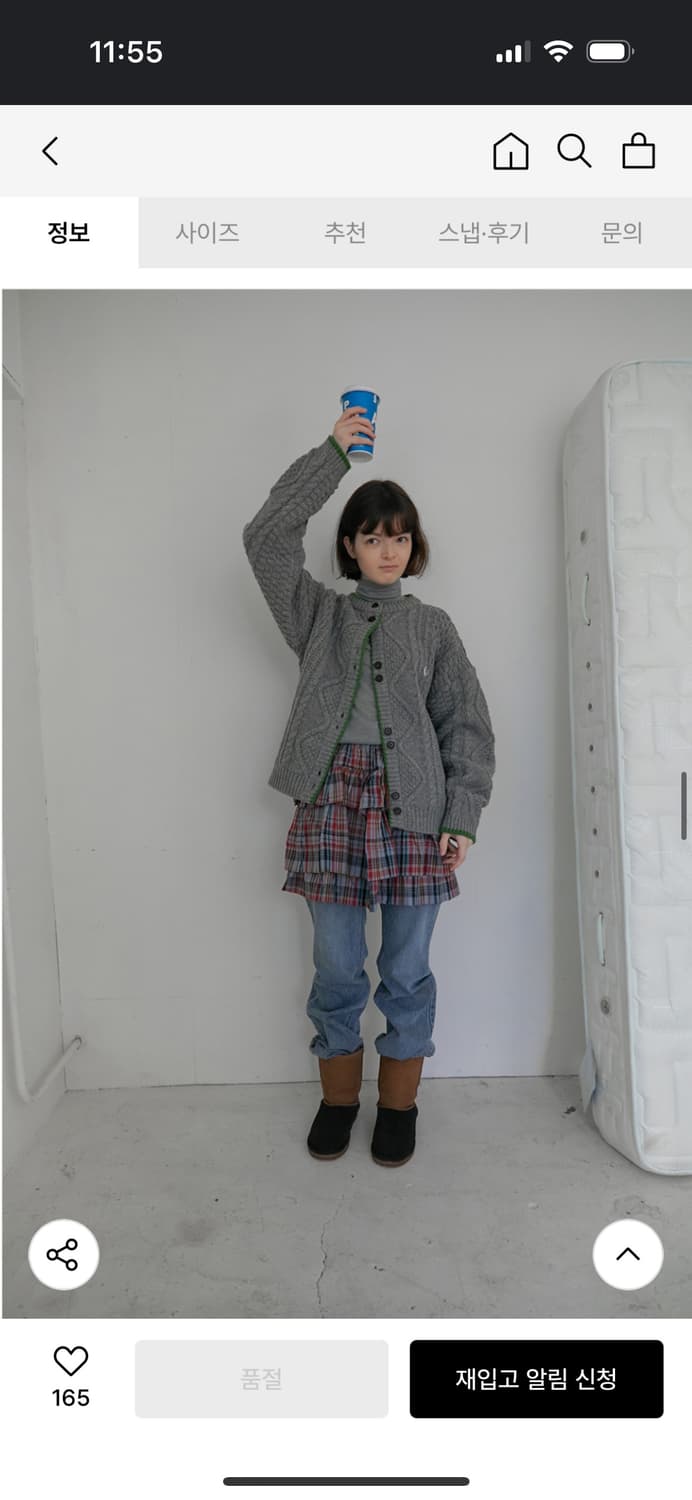 노컨텐츠 체크 프릴 미니 스커트 상품이미지2