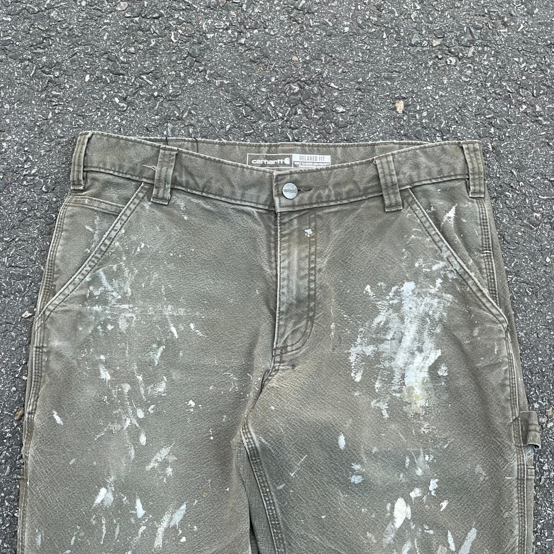Carhartt 헤비 워크 카팬터 팬츠 카키 p160 상품이미지2