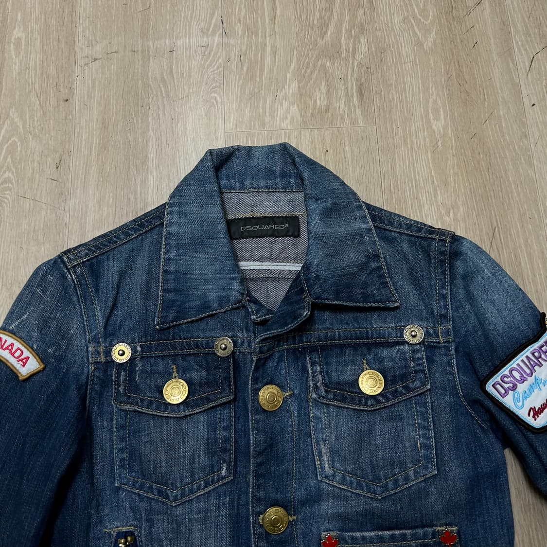 디스퀘어드2 여성 멀티패치 포켓 데님자켓 청자켓 40  상품이미지2