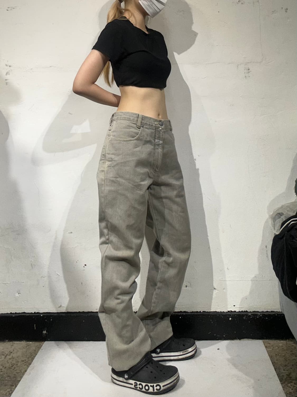 마리떼 프랑소와 저버 그레이 와이드 데님 팬츠  상품이미지1