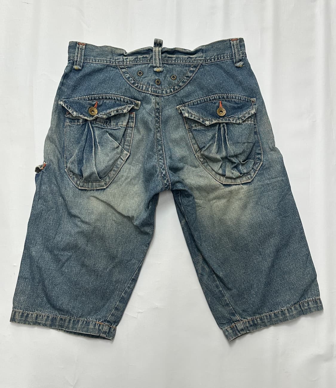 재팬 EDWIM 505 레귤러 스트레이트  7부 팬츠 빈티지 워싱 데님 상품이미지3