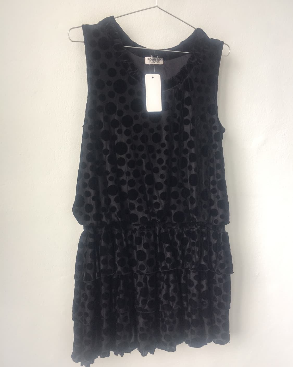 Velvet dot pattern sleeveless onepiece 상품이미지3