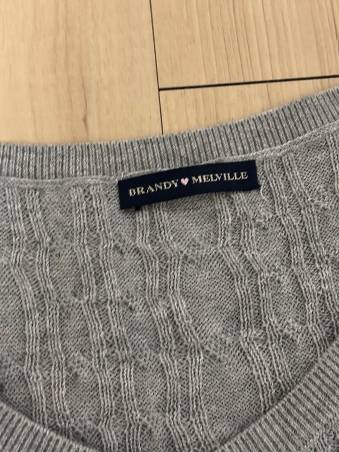 브랜디멜빌 케이블 니트 그레이 회색 상품이미지2
