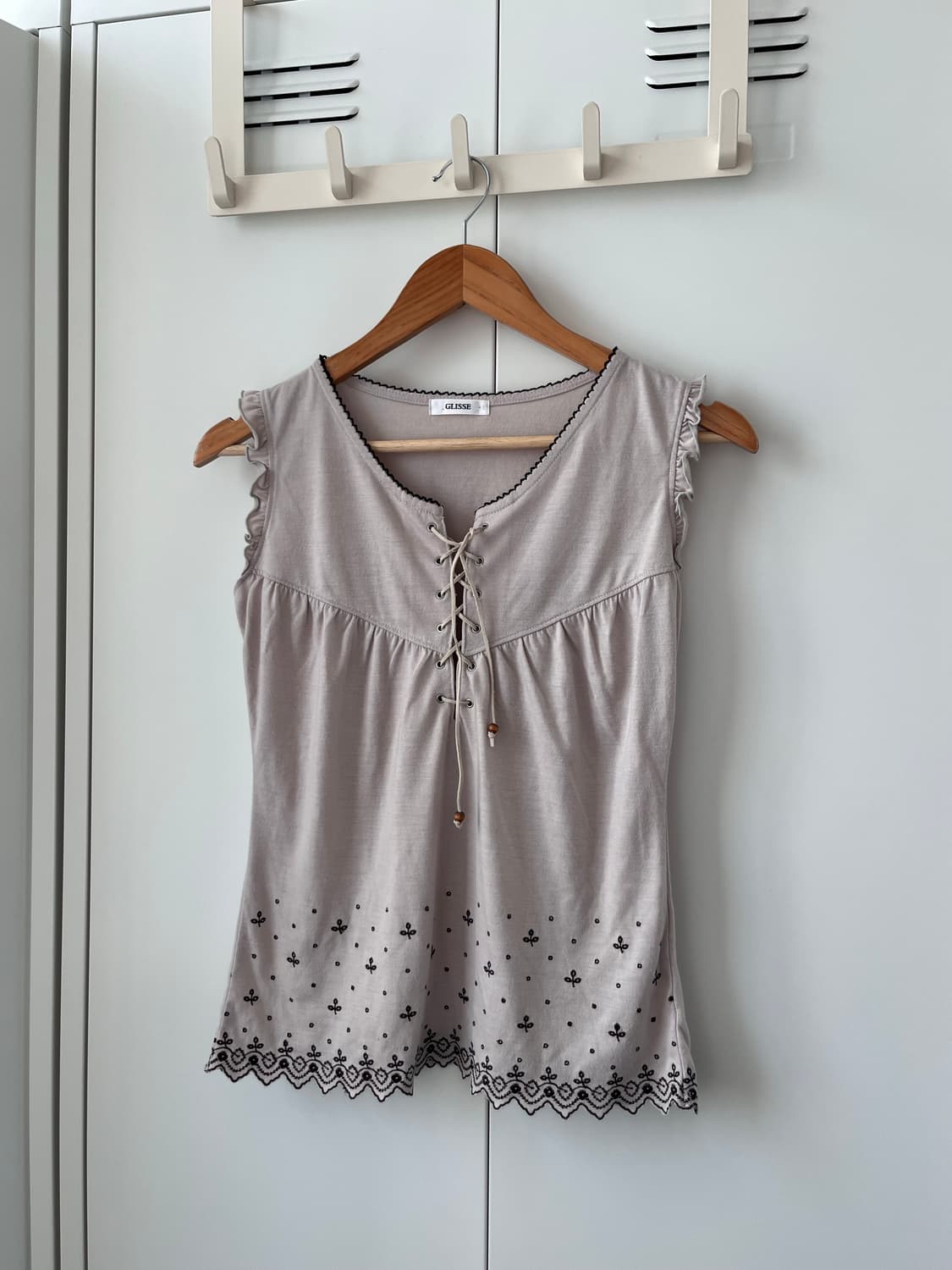 Glisse 자수 프릴 슬리브리스 상품이미지5