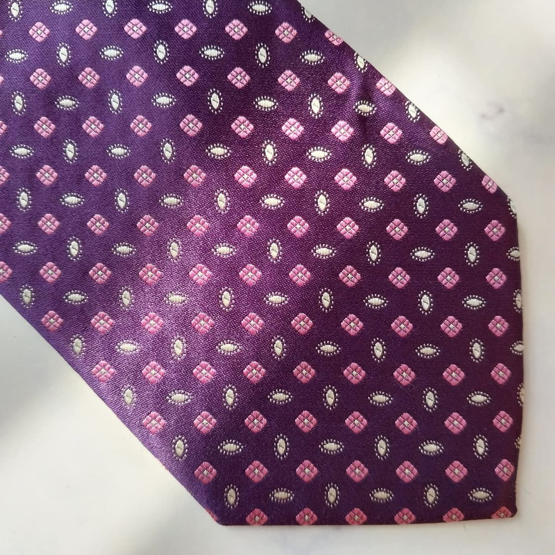 메트로시티 실크 퍼플 패턴 넥타이 8.6cm A+등급 K2366 상품이미지6