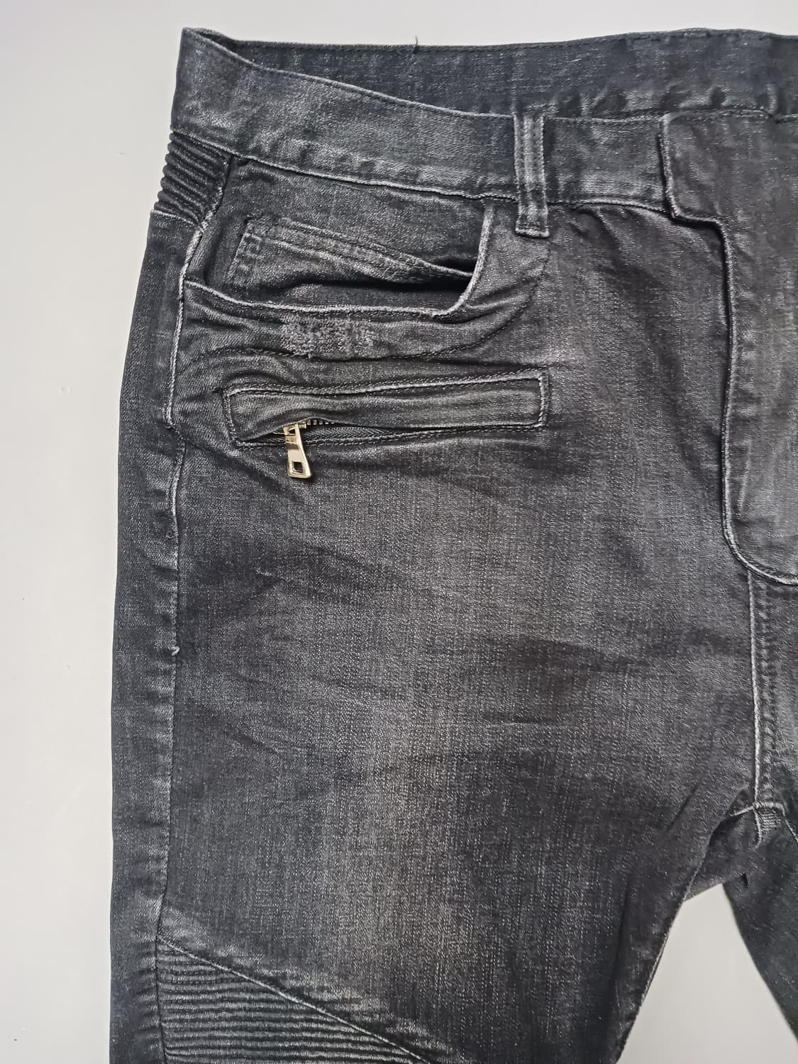 [38] 발망 바이커 블랙진 청바지 상품이미지2