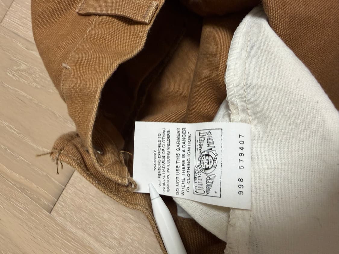 90s 칼하트 b11 싱글니 브라운 made in usa🇺🇸 상품이미지4