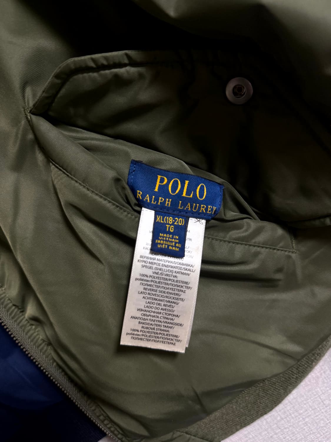 대장급 폴로 랄프로렌 리버서블 MA-1 양면 자켓 (실착m 정도)남여공용 상품이미지8