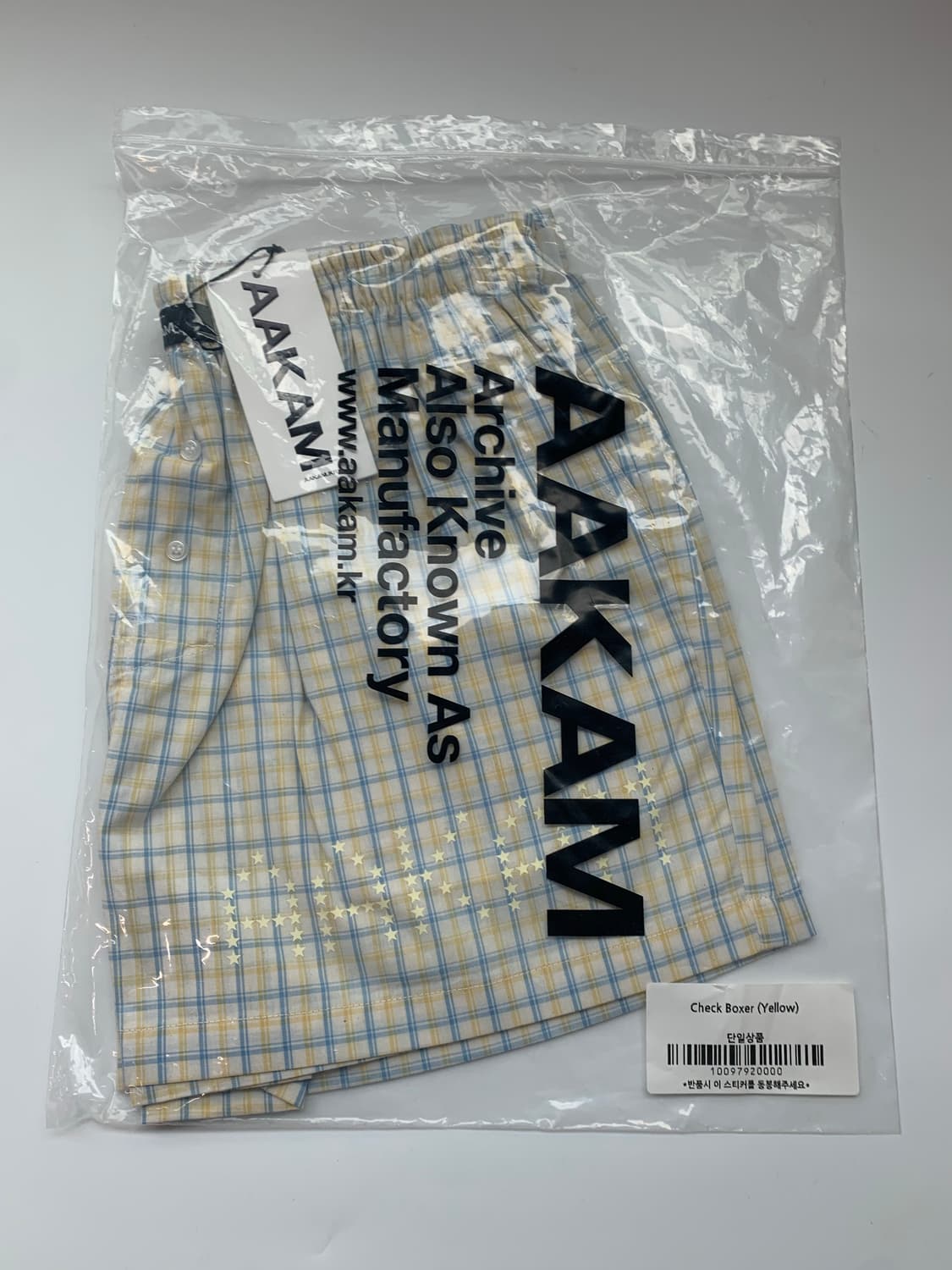 AAKAM Check Boxer (Yellow) 상품이미지5
