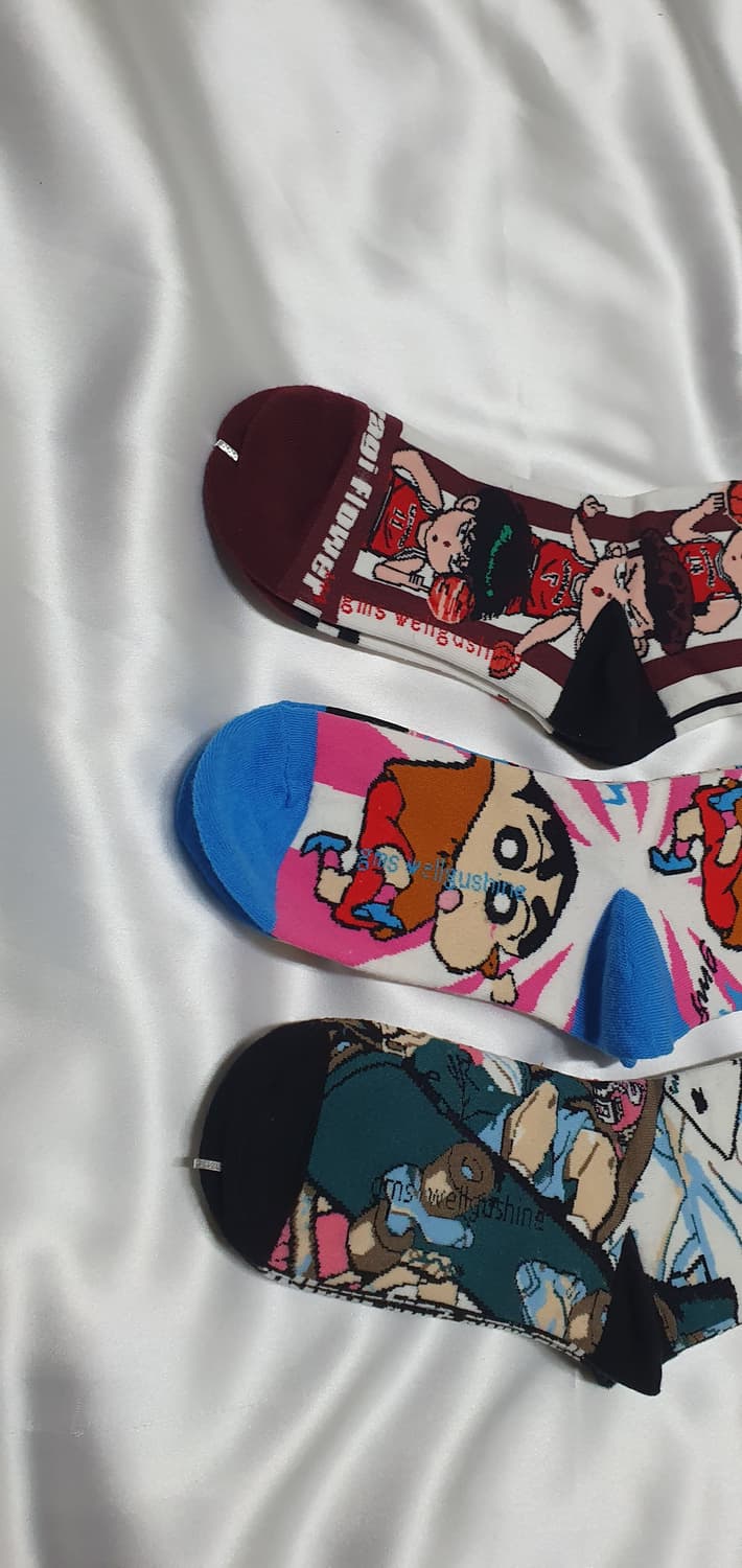 핑크블루 레드와인  농구 귀요미 양말 상품이미지2