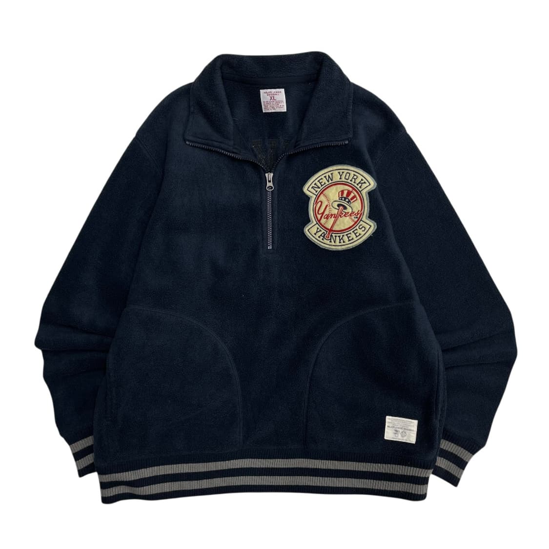 MLB 90's 뉴욕 양키스 패치로고 네이비 반집업 니트 XL 상품이미지2