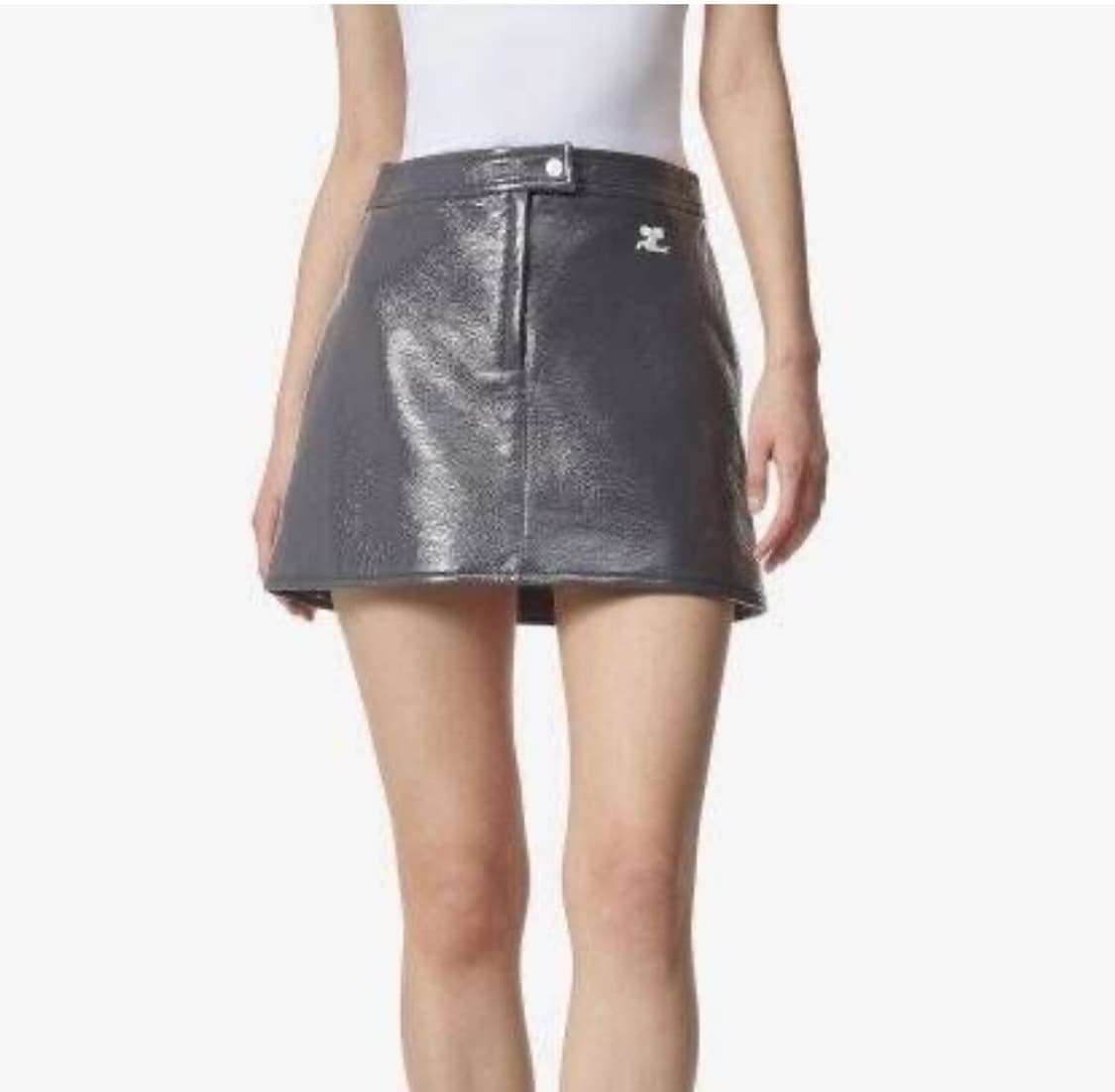 (새상품) 꾸레쥬 로고 스거트 그레이  상품이미지4