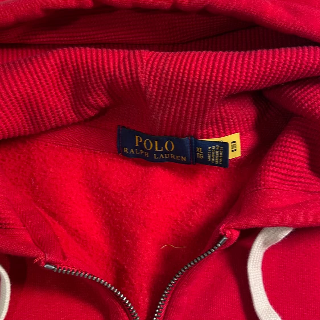 폴로 랄프로렌 레드 후드집업 상품이미지4