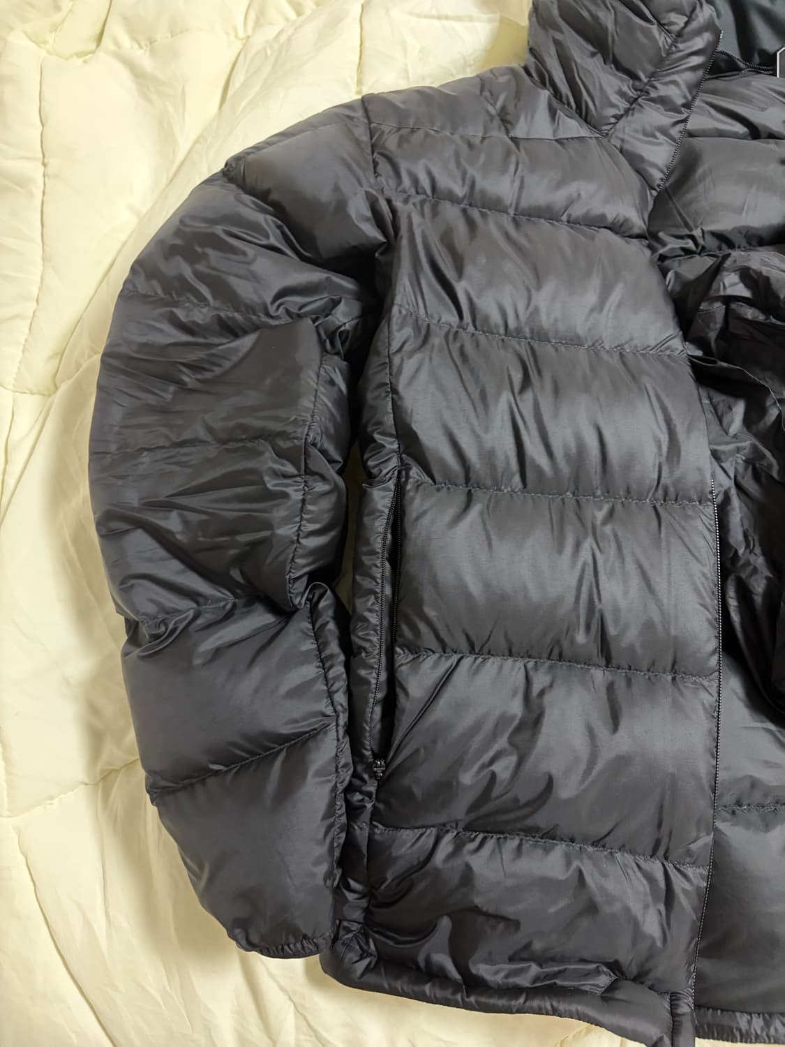 몽벨 라이트 알파인 다운 파카 블랙 M 상품이미지6