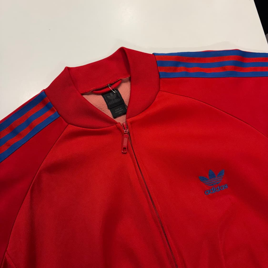 [100] 04s 아디다스 슈퍼스타 트랙탑 져지 레드 B891 상품이미지3