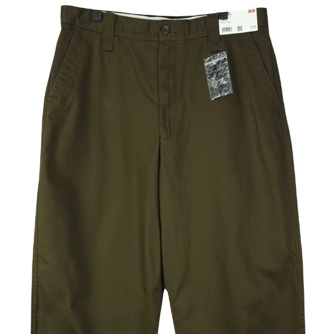 [유니클로 U 르메르](새상품) 와이드 코튼 팬츠 올리브카키 M18776 상품이미지4