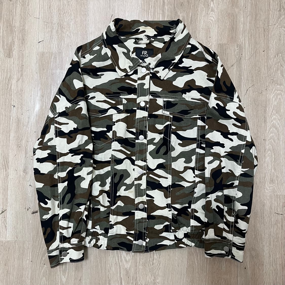 FR 영스타일 남성 밀리터리 카모플라쥬 코치 자켓 M(95) 상품이미지1