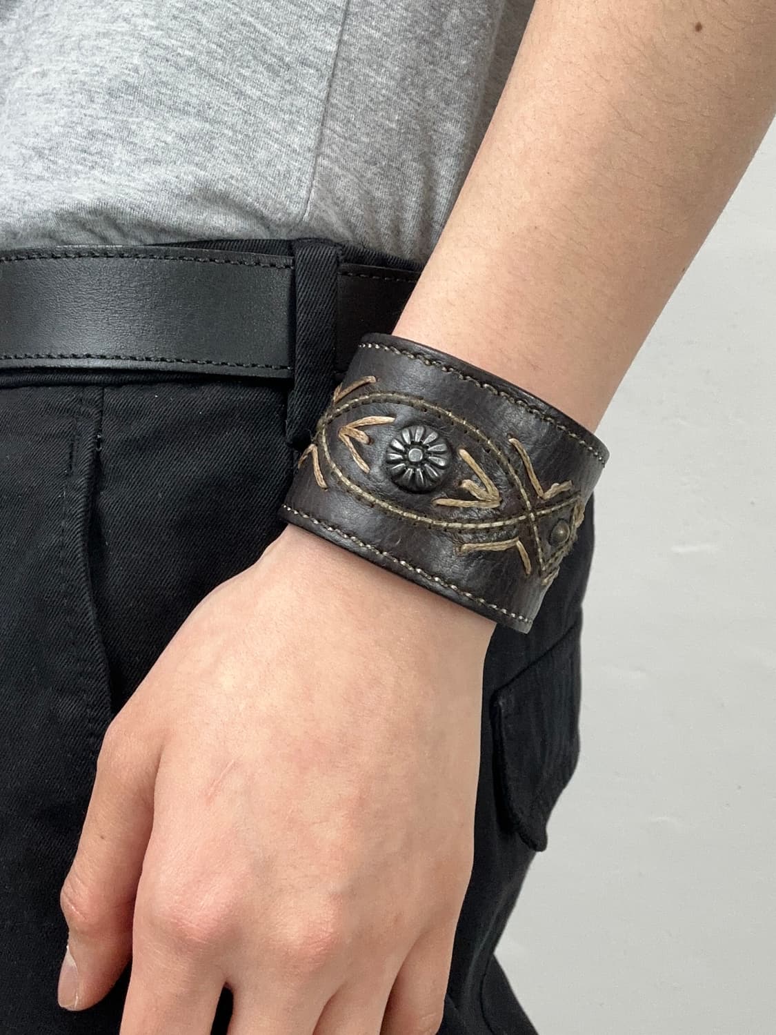 Dsquared2 Embroidered Western Leather Cu 상품이미지1