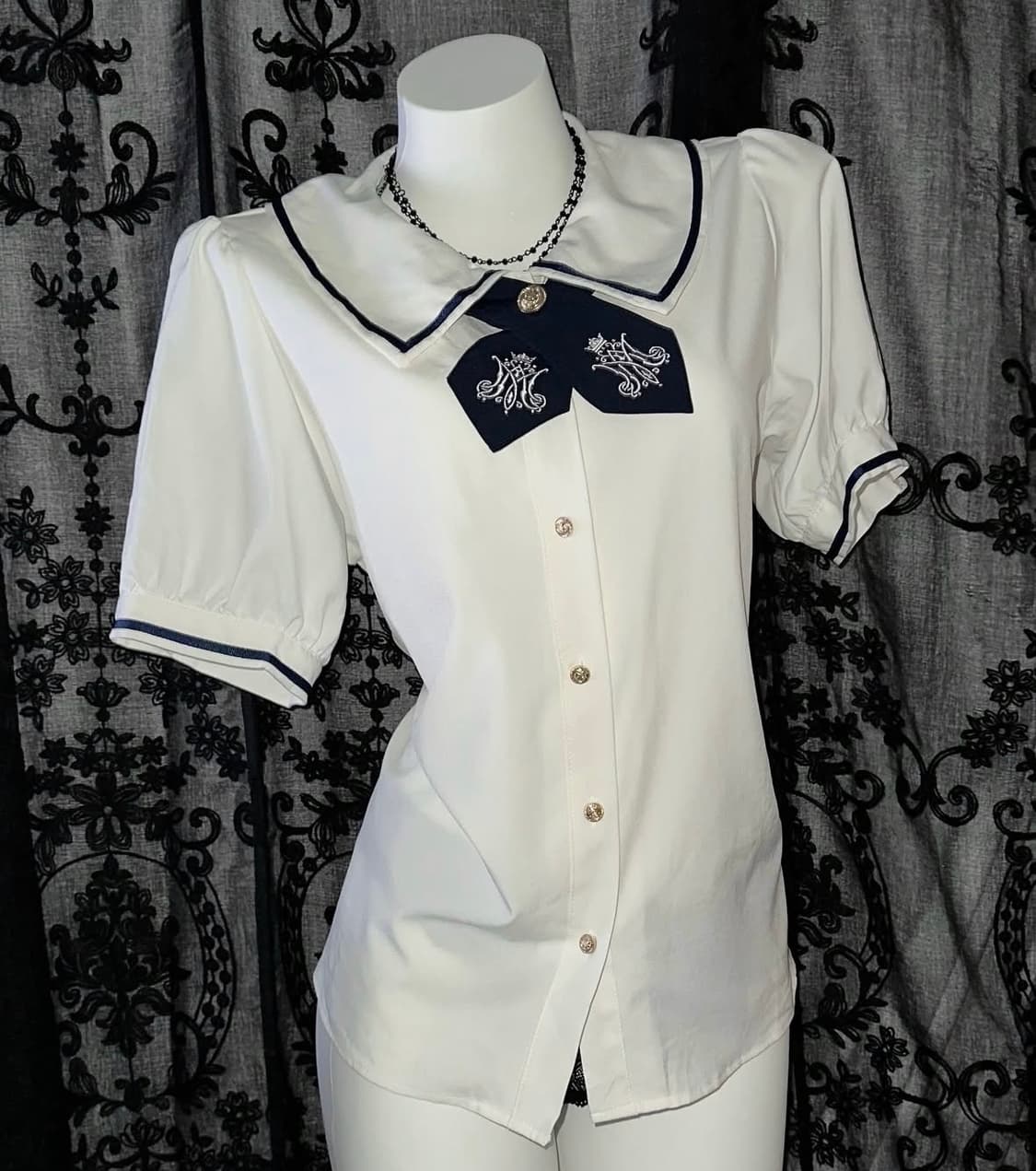 반팔 블라우스 판매 빈티지 공겜여주깔 상품이미지2