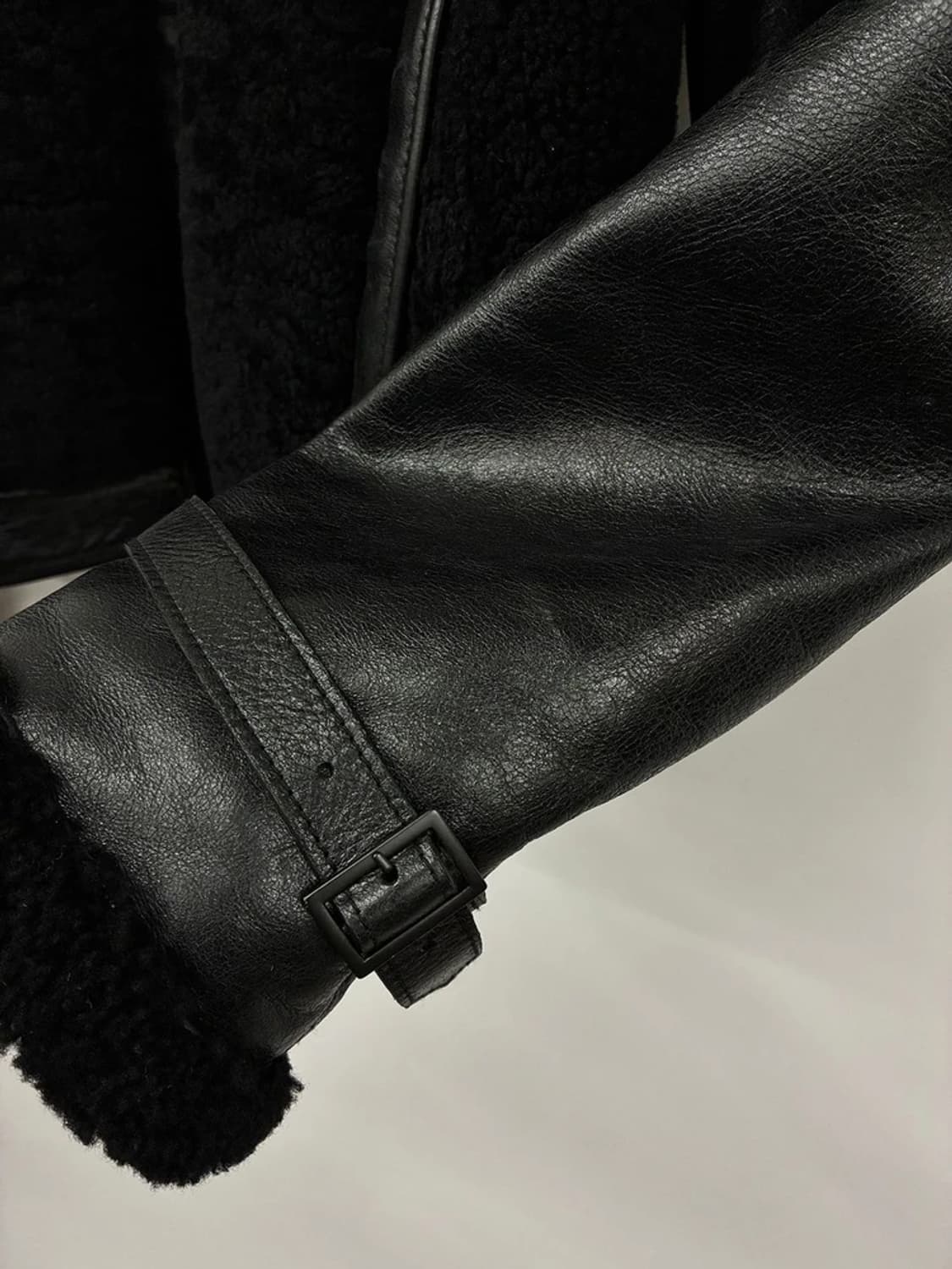 휴고보스 BOSS 시어링 믹스 레더 자켓 PN9774 상품이미지4