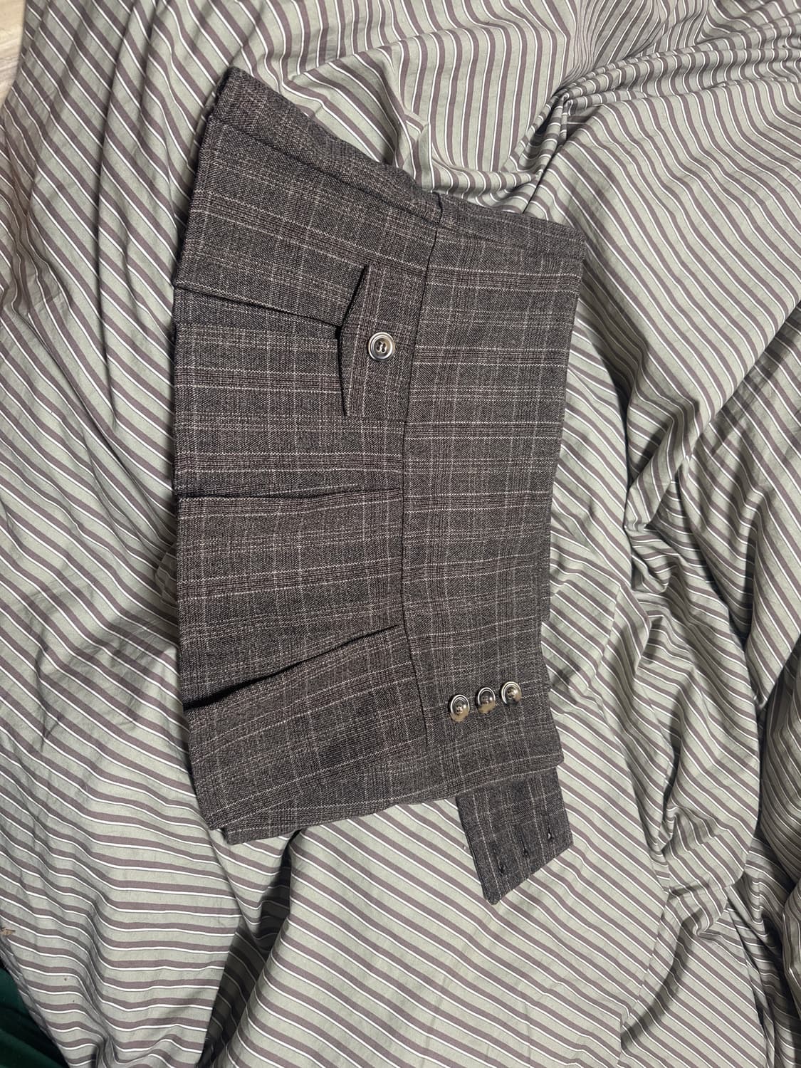 보헤미안서울 플리츠 랩스커트 딥브라운 상품이미지2