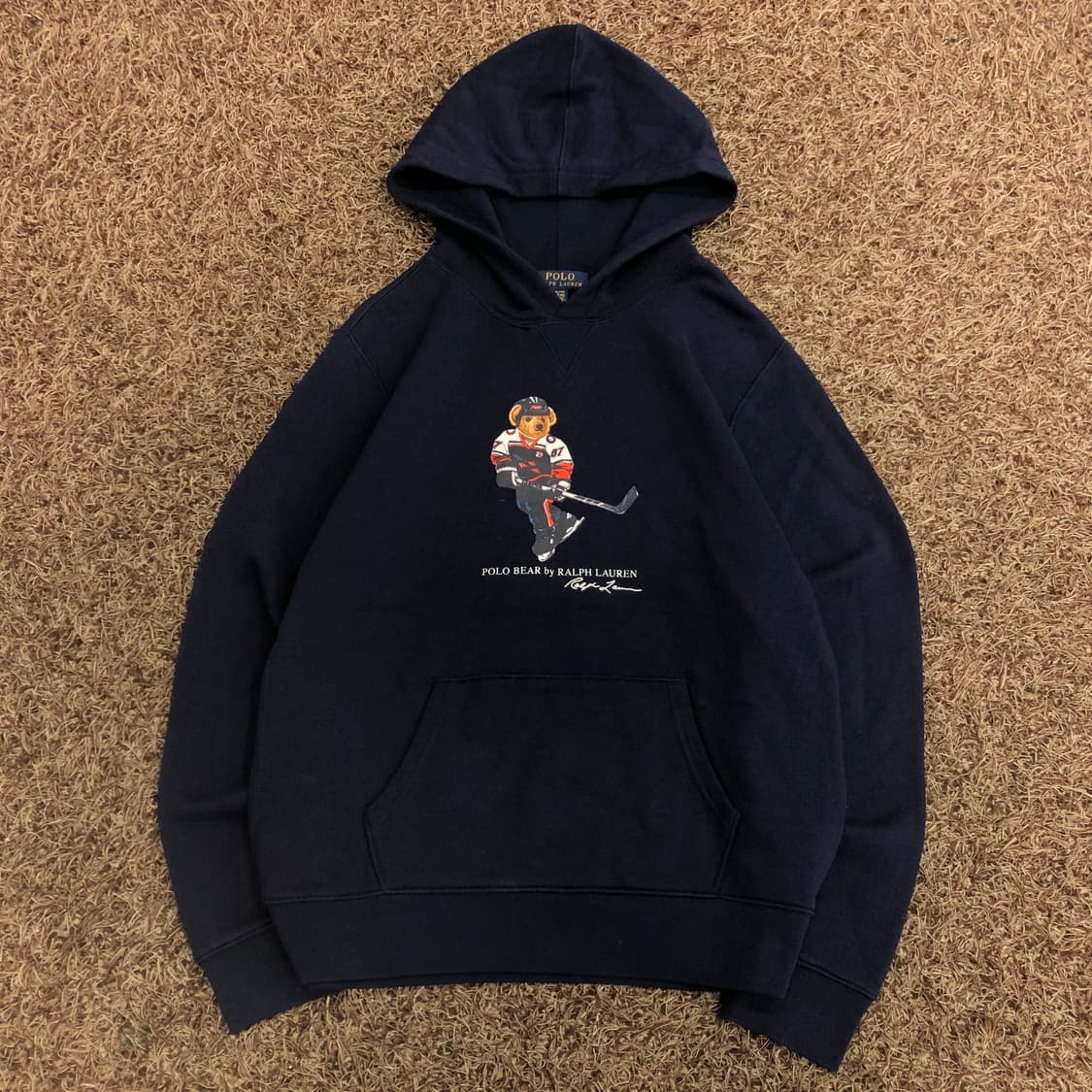 폴로 랄프로렌 걸즈 베어 네이비 후드티 상품이미지1