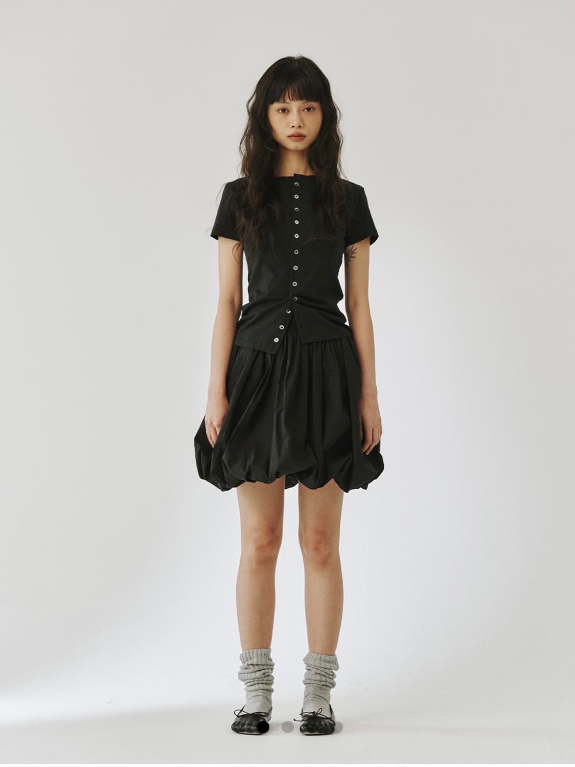 plzproject ROUND BUTTON SLIM SHIRT 상품이미지3