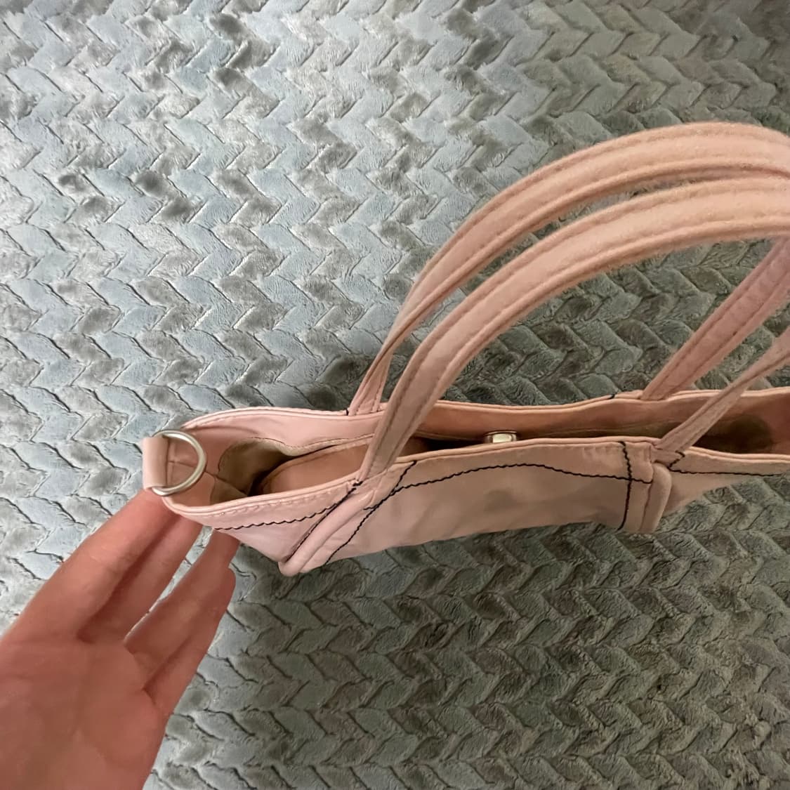 [무배] 마뗑킴 미니 코팅 토트백 크로스백 상품이미지4