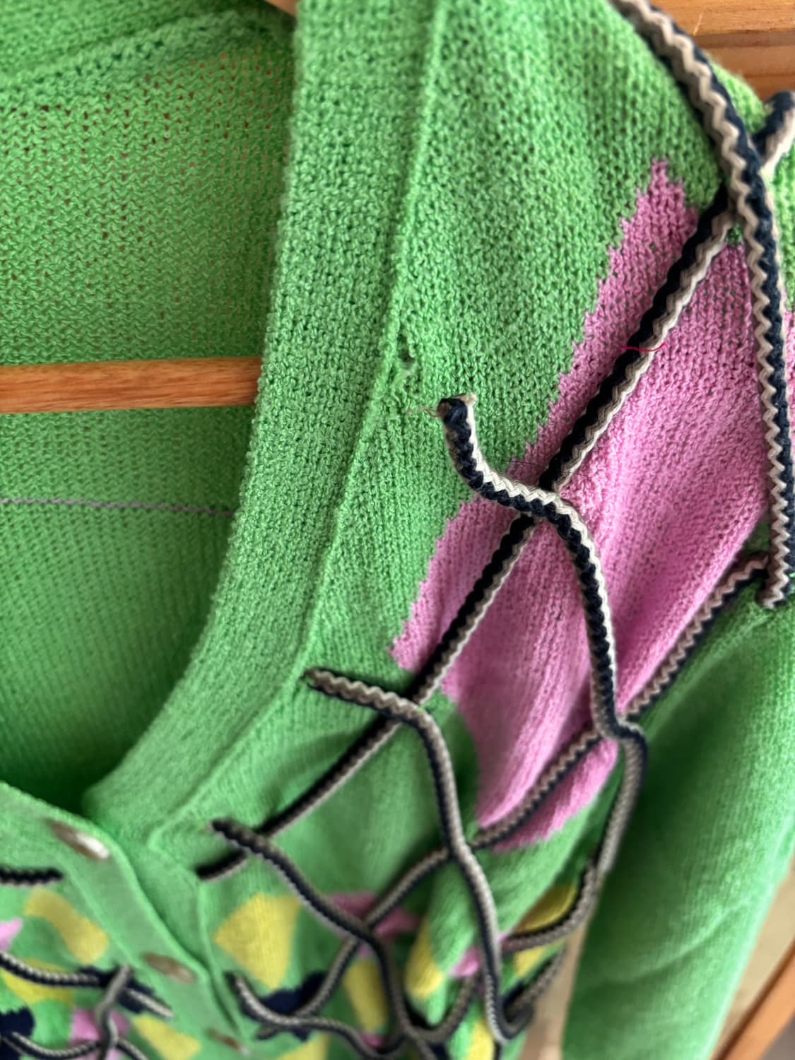 앤더슨벨 아가일 가디건 상품이미지2