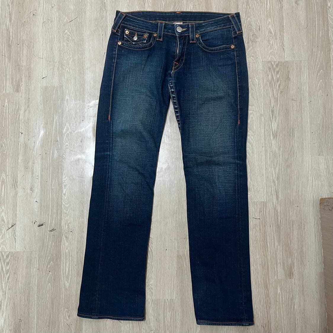 트루릴리전 여성 홀스슈 스티치  워싱 데님 청바지 30 상품이미지1