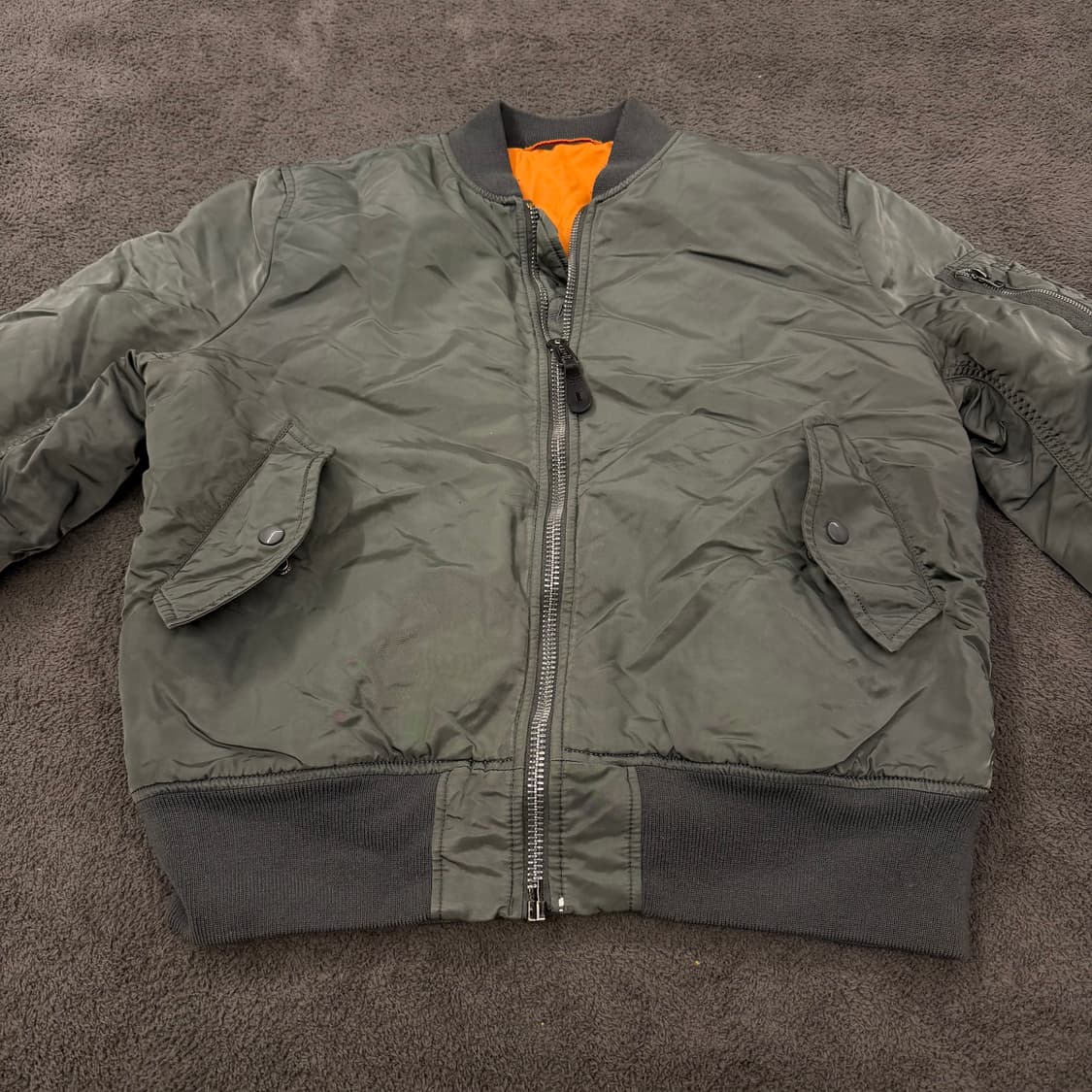 [정품/XL] 90s 알파인더스트리 ma-1 리버시블 항공점퍼 상품이미지2