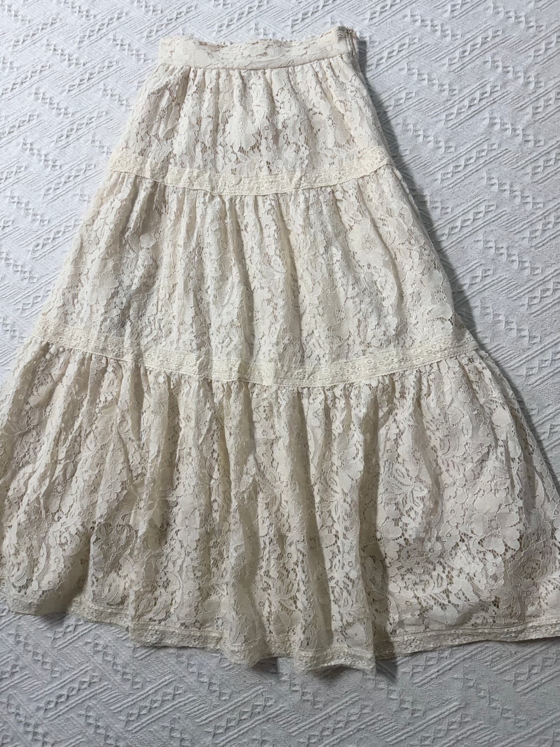 (미사용) 레이스 롱 스커트 상품이미지4