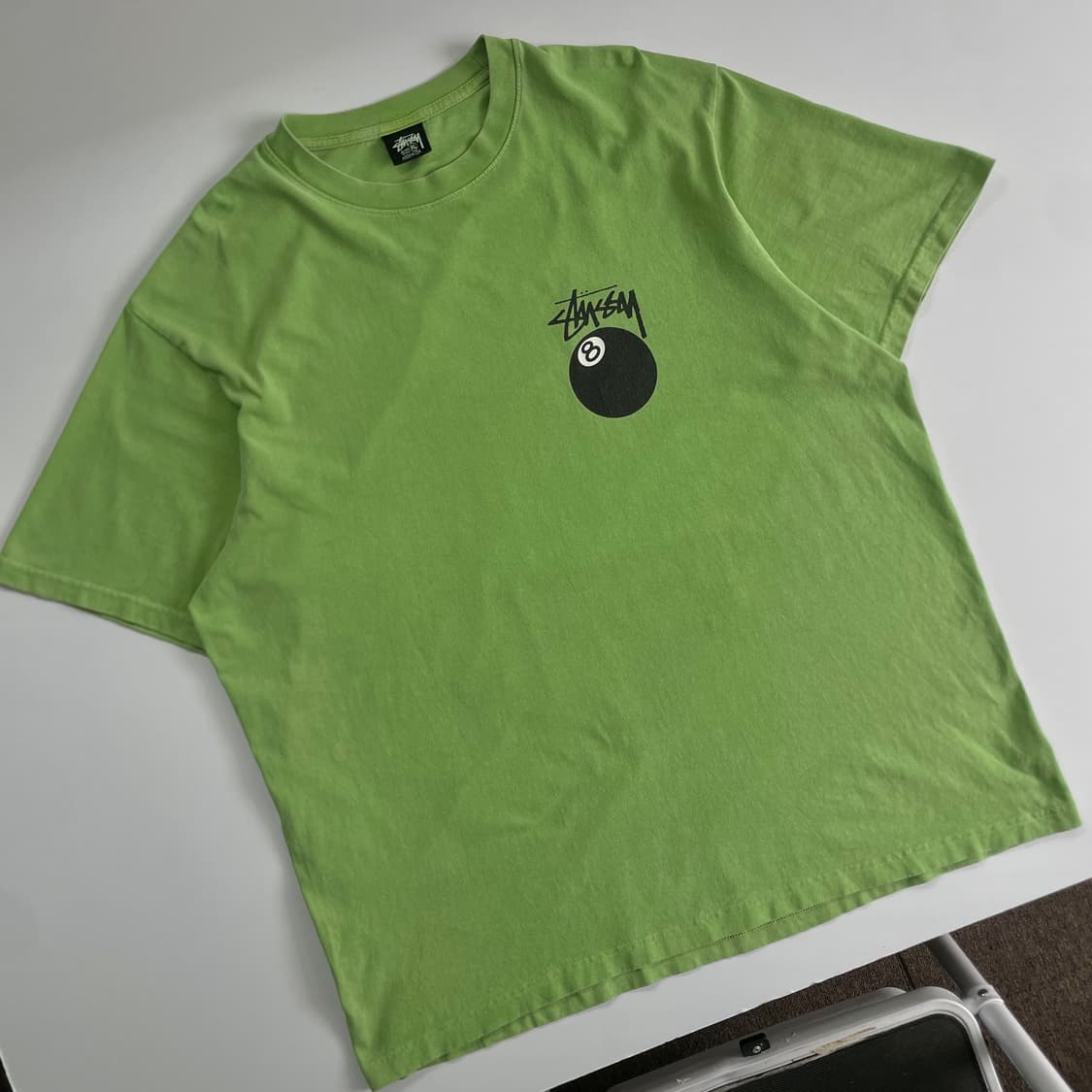 Stussy 스투시 그린 피그다이 8볼 반팔티 상품이미지3