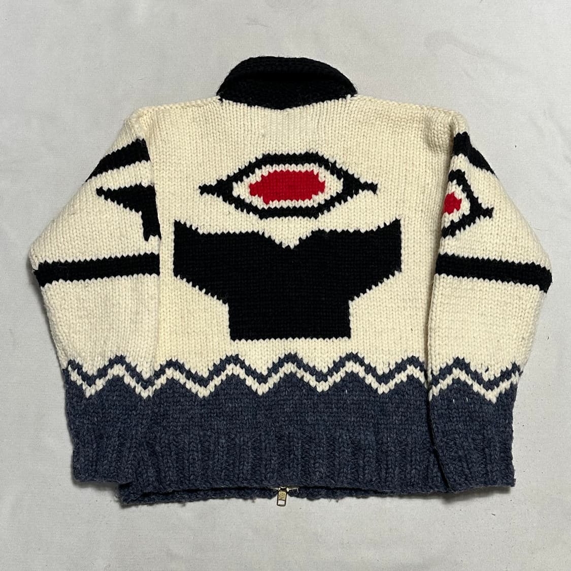 38 코위찬 캐나다 범고래 자수 캐네디언 울 스웨터 상품이미지3
